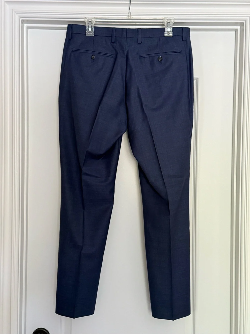 Banana Republic Blue Tessuto Marzotto Premium Italian Wool Pant
